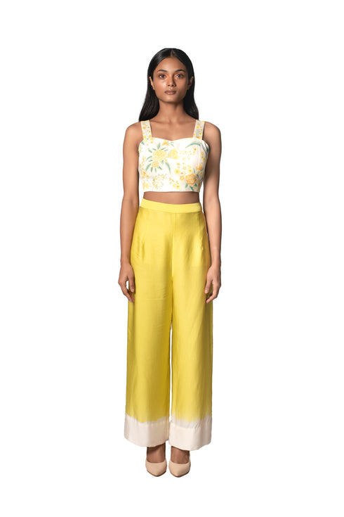 Emb Short jacket with Bustier and Pants